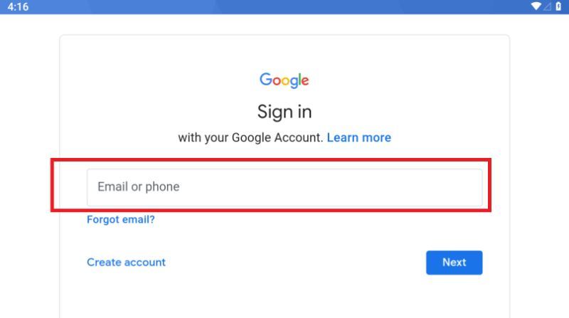 Nhập Email